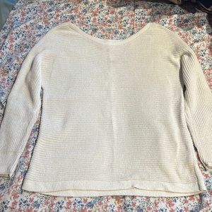 Knitted White Sweater, Medium Size